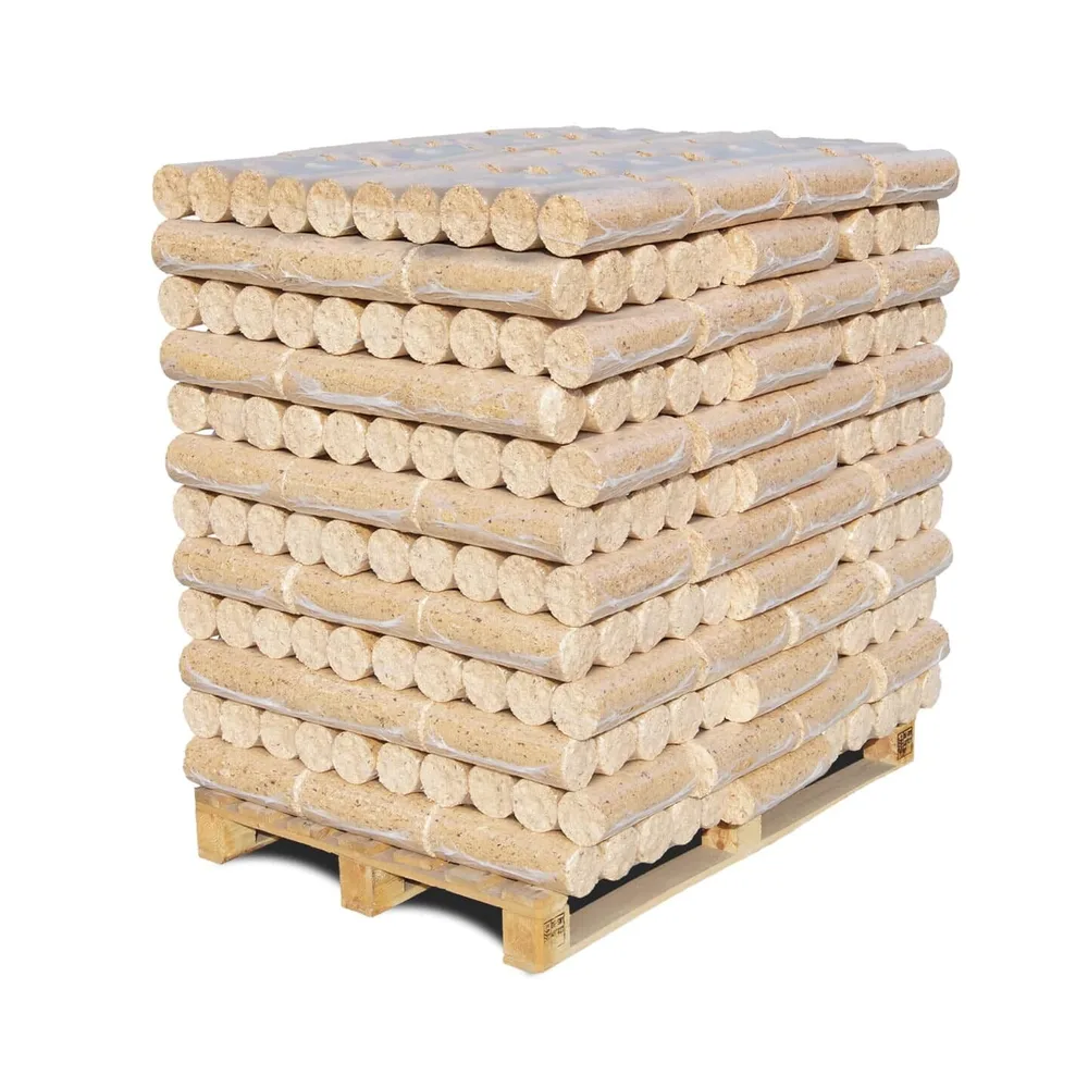 NESTRO Nadelholzbriketts rund – Palette mit 96 Packungen à 10 kg