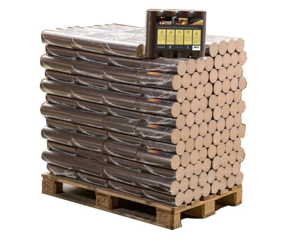 Pollmeier Hartholzbriketts Buche – Palette mit 96 Packungen à 10 kg