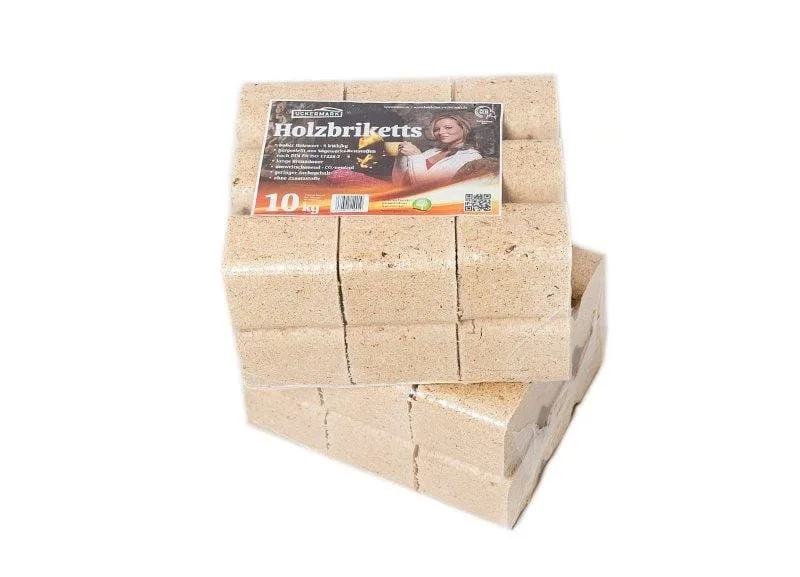 Uckermark Holzbriketts Nadelholz – Palette mit 96 Packungen à 10 kg