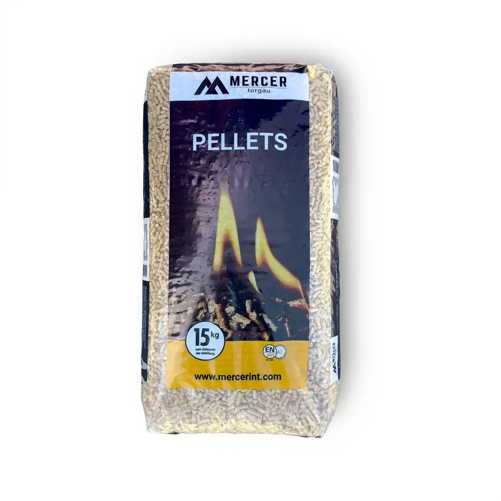 MERCER Nadelholz-Pellets – Palette mit 66 Säcken à 15 kg