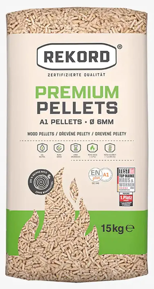 Rekord Holzpellets Weichholz 6 mm ENplus A1 – Palette 990 kg